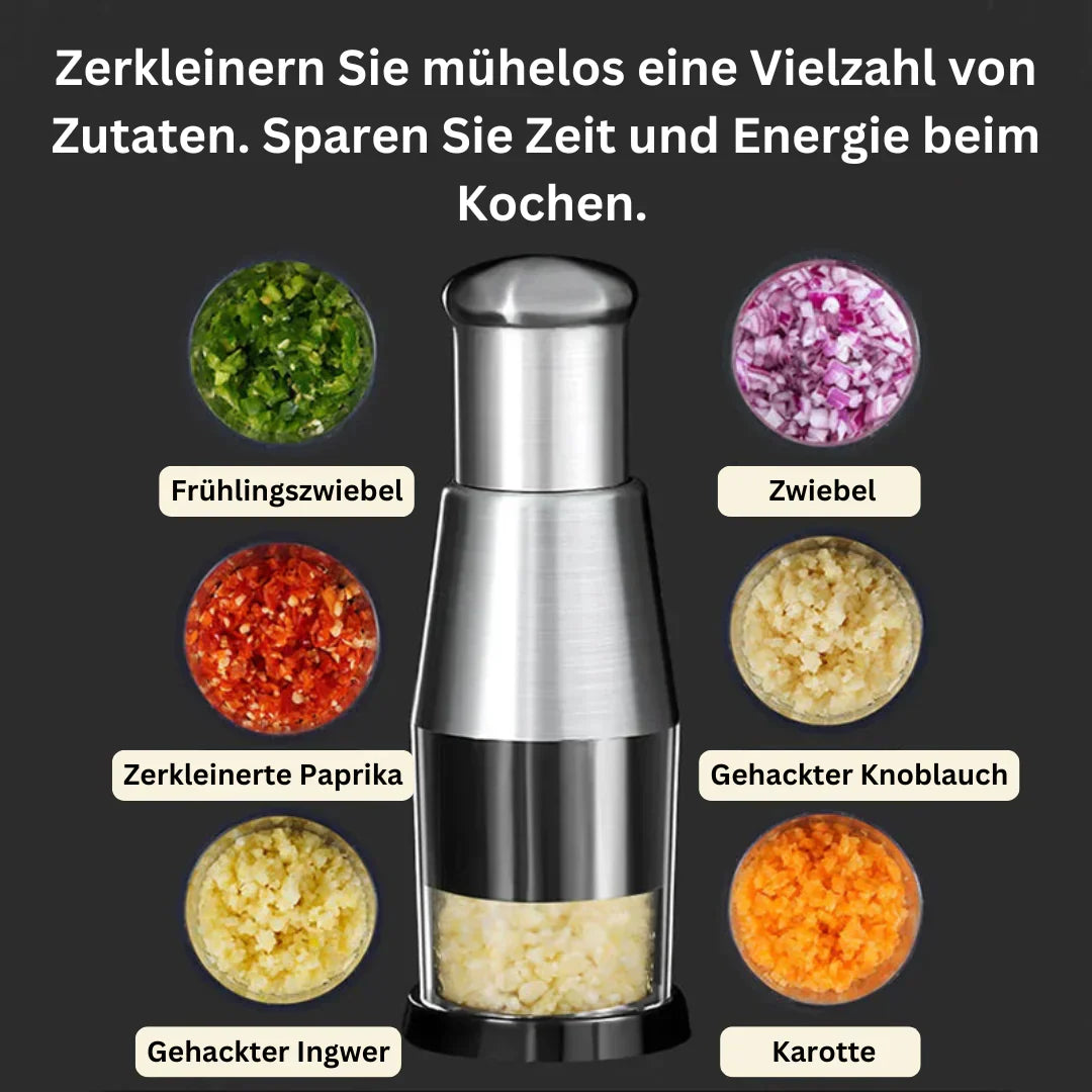 Multifunctional Garlic And Vegetable Chopper - Stainless Steel Chopper For Quick Cutting-Homelova