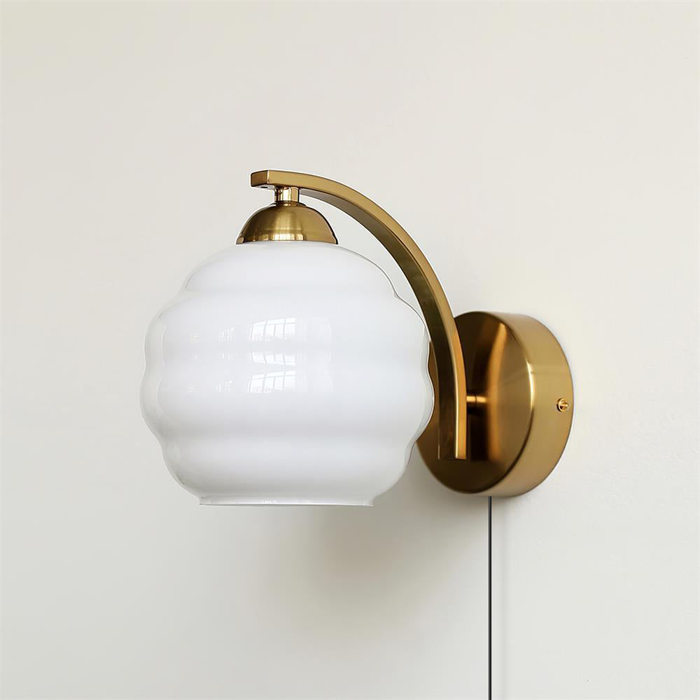 Art Deco Plug-in Wall Lamp-Homelova