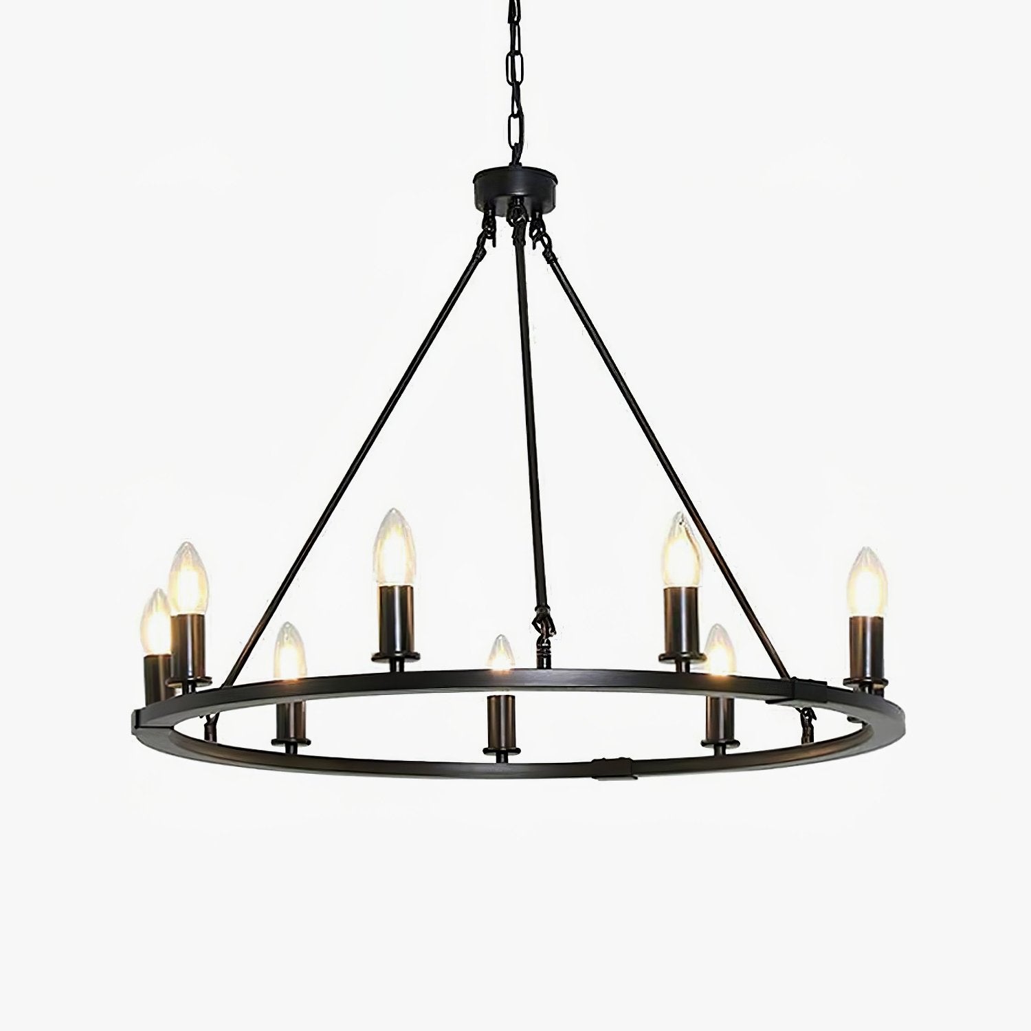 Black Candles Ring Chandelier-Homelova