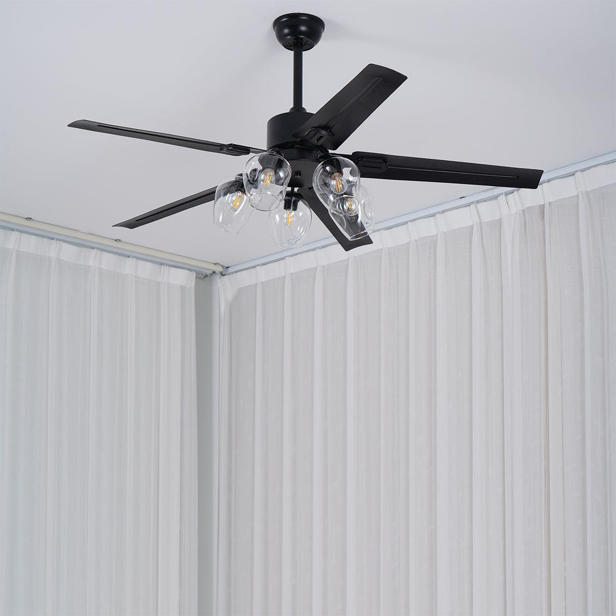 Black Vintage Ceiling Fan-Homelova