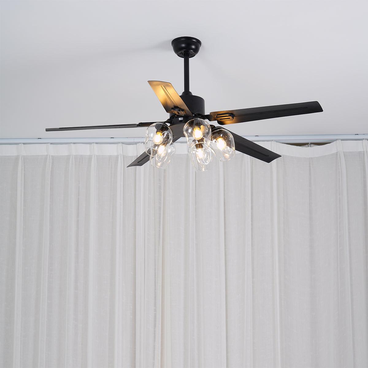 Black Vintage Ceiling Fan-Homelova