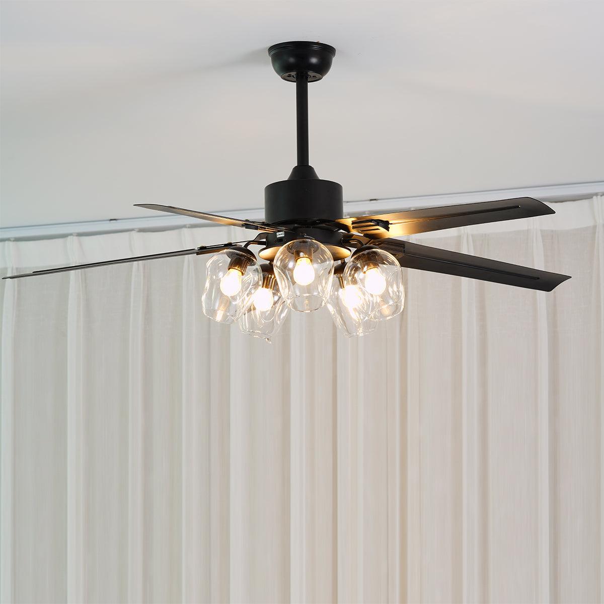 Black Vintage Ceiling Fan-Homelova