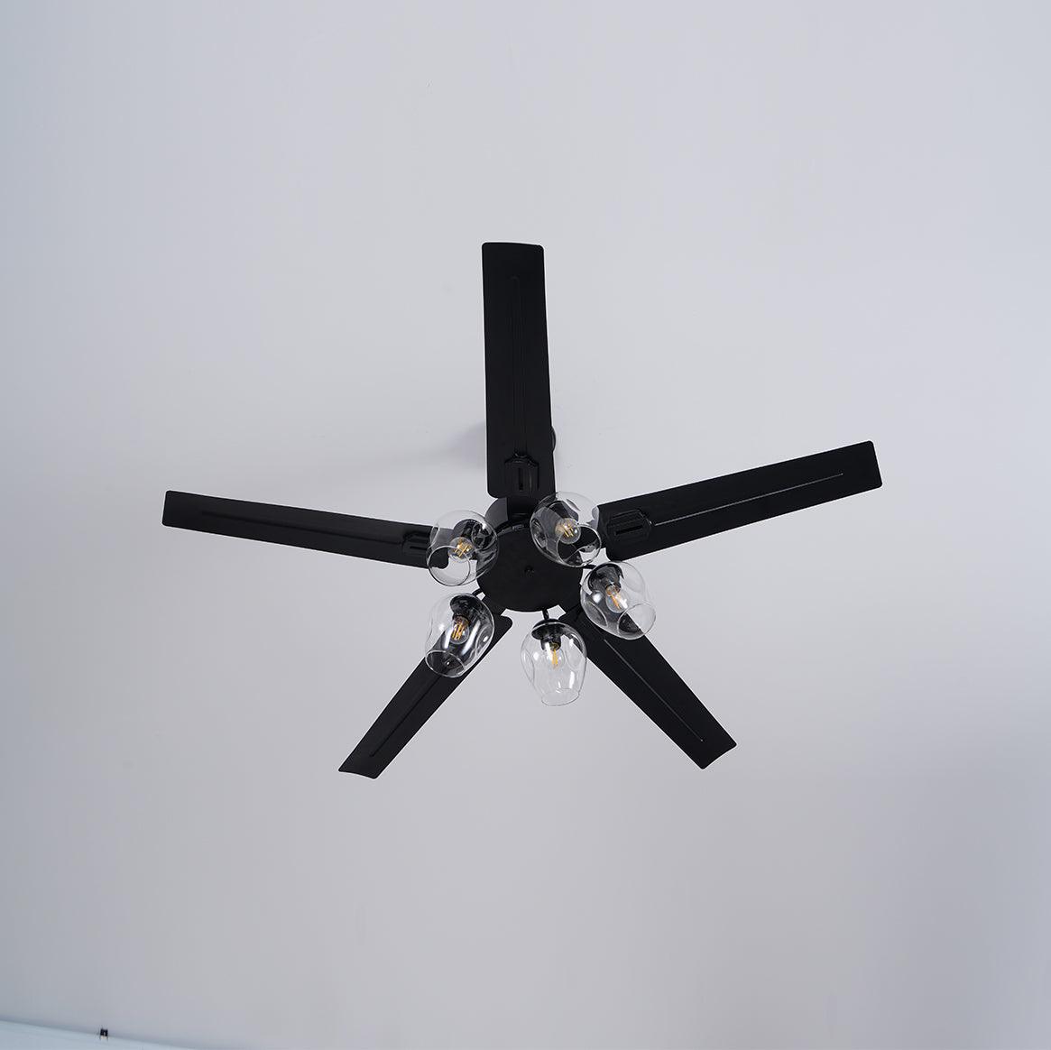 Black Vintage Ceiling Fan-Homelova