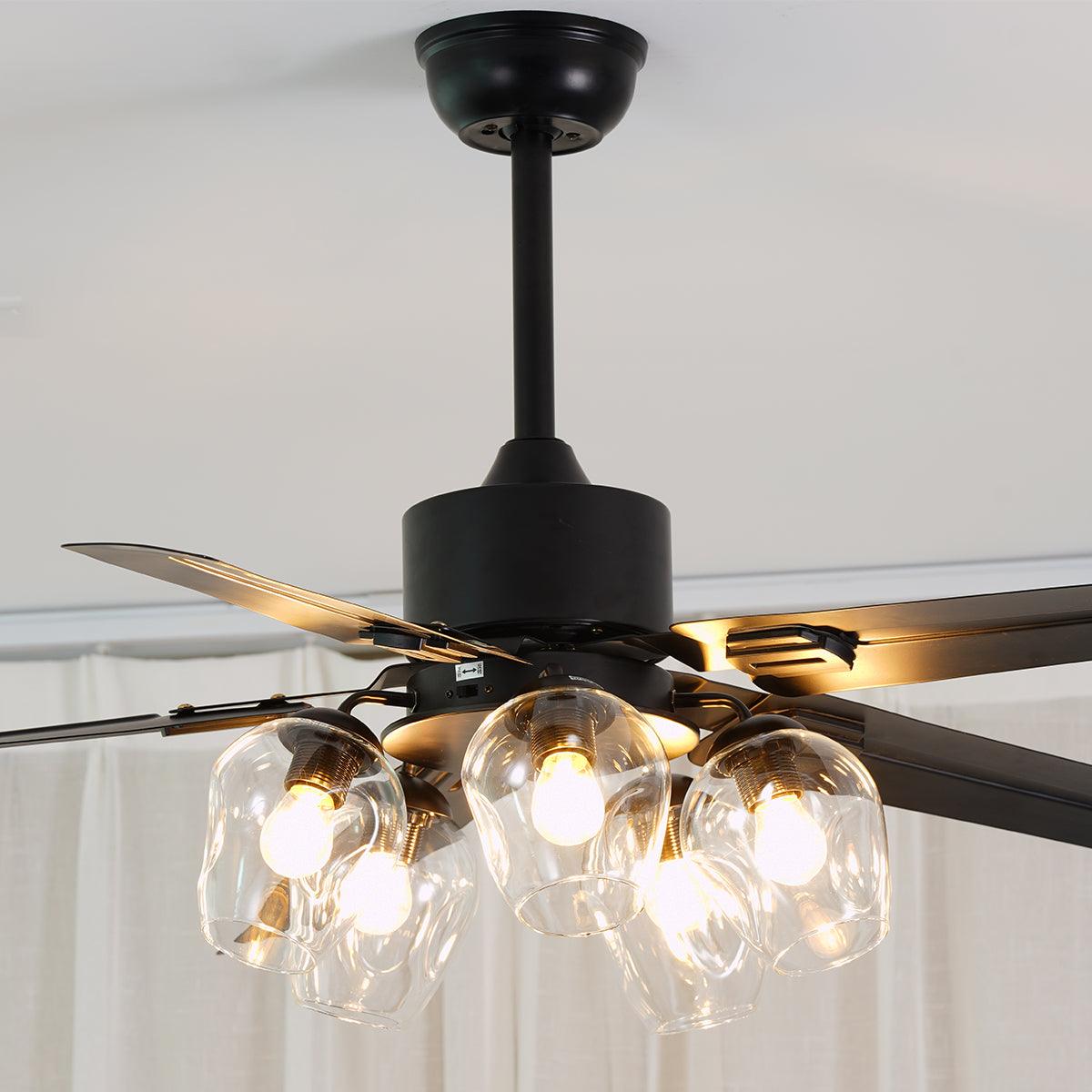 Black Vintage Ceiling Fan-Homelova