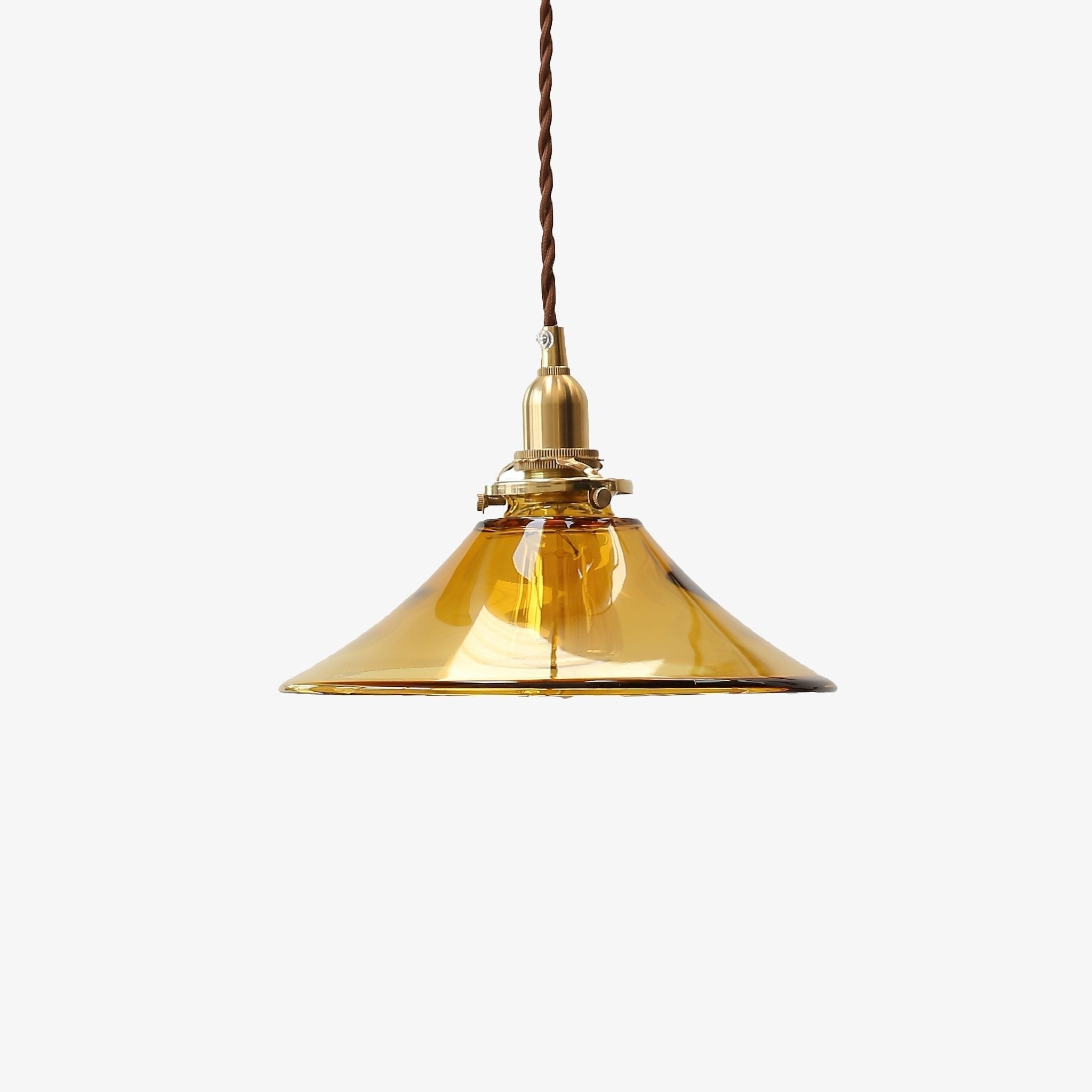 Amber Glass Pendant Light-Homelova