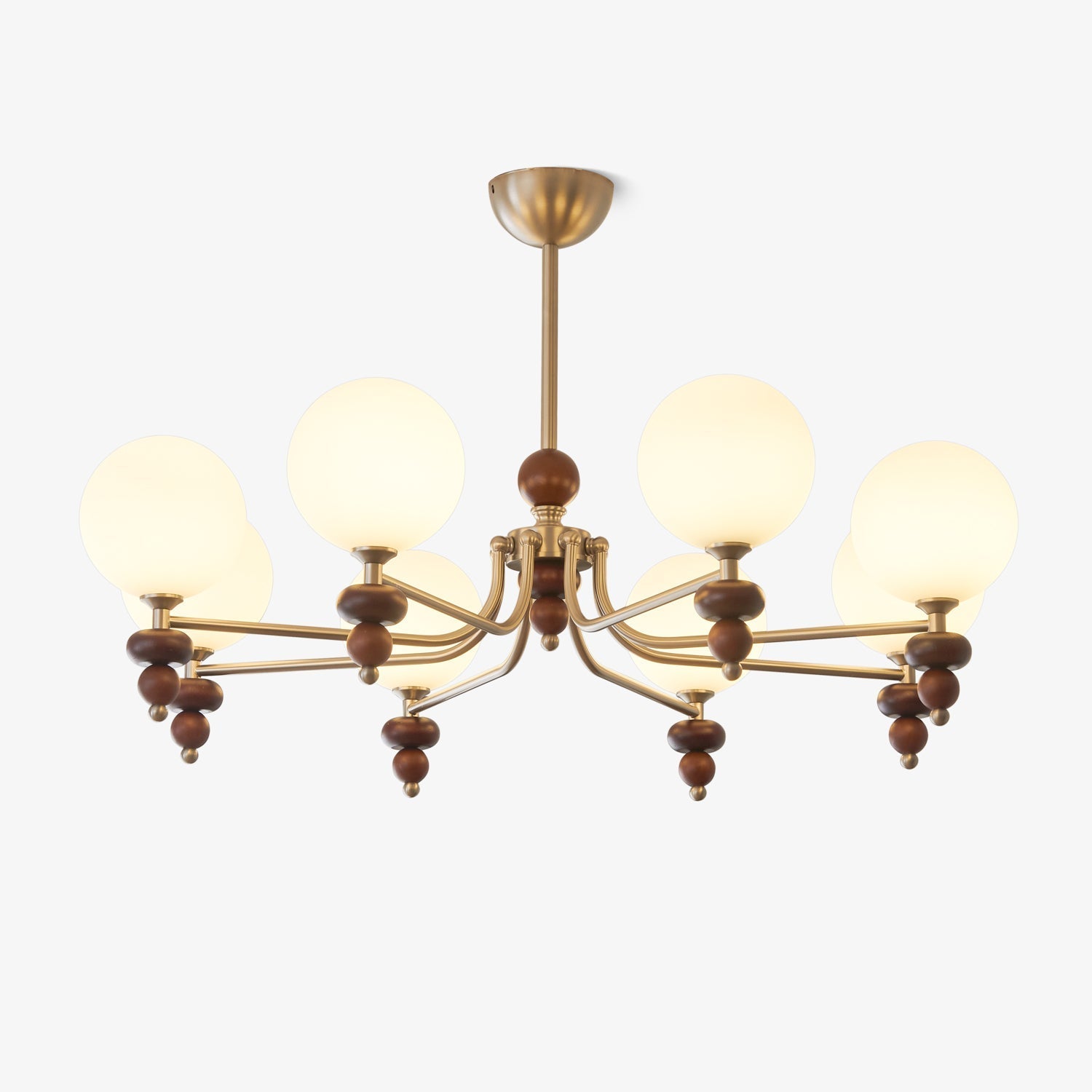Celestial Sphere Walnut Chandelier-Homelova