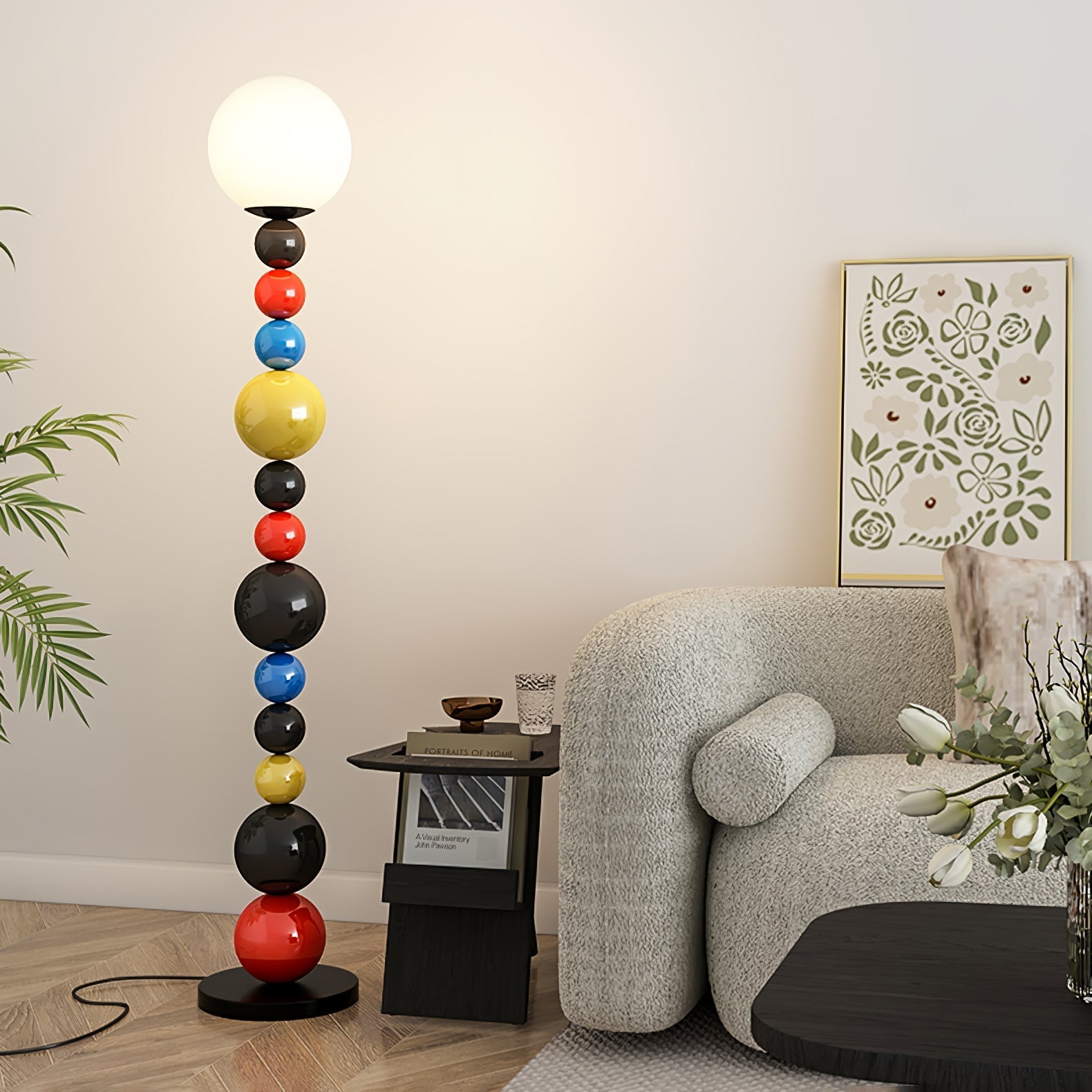 Colorful Round Ball Floor Lamp-Homelova