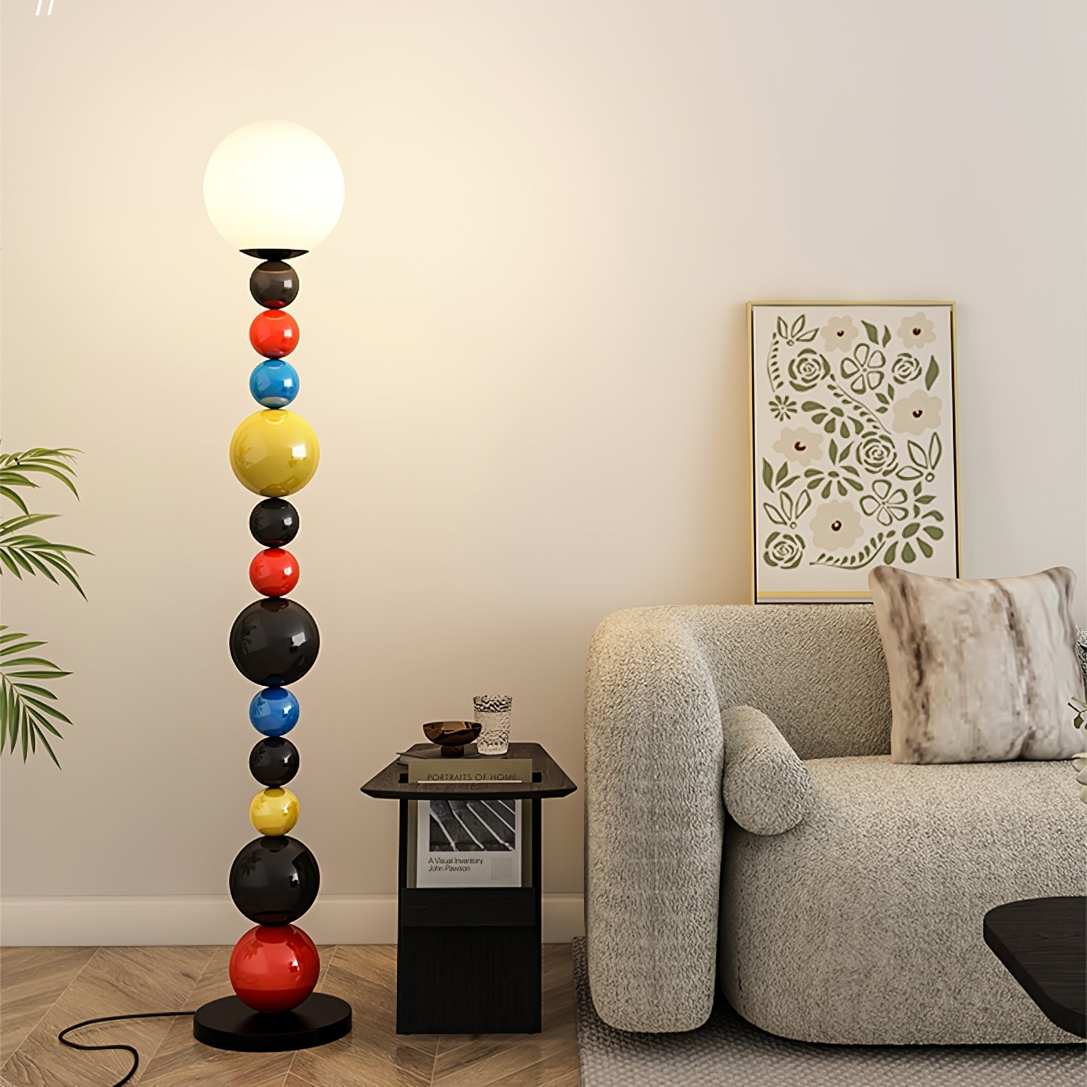 Colorful Round Ball Floor Lamp-Homelova