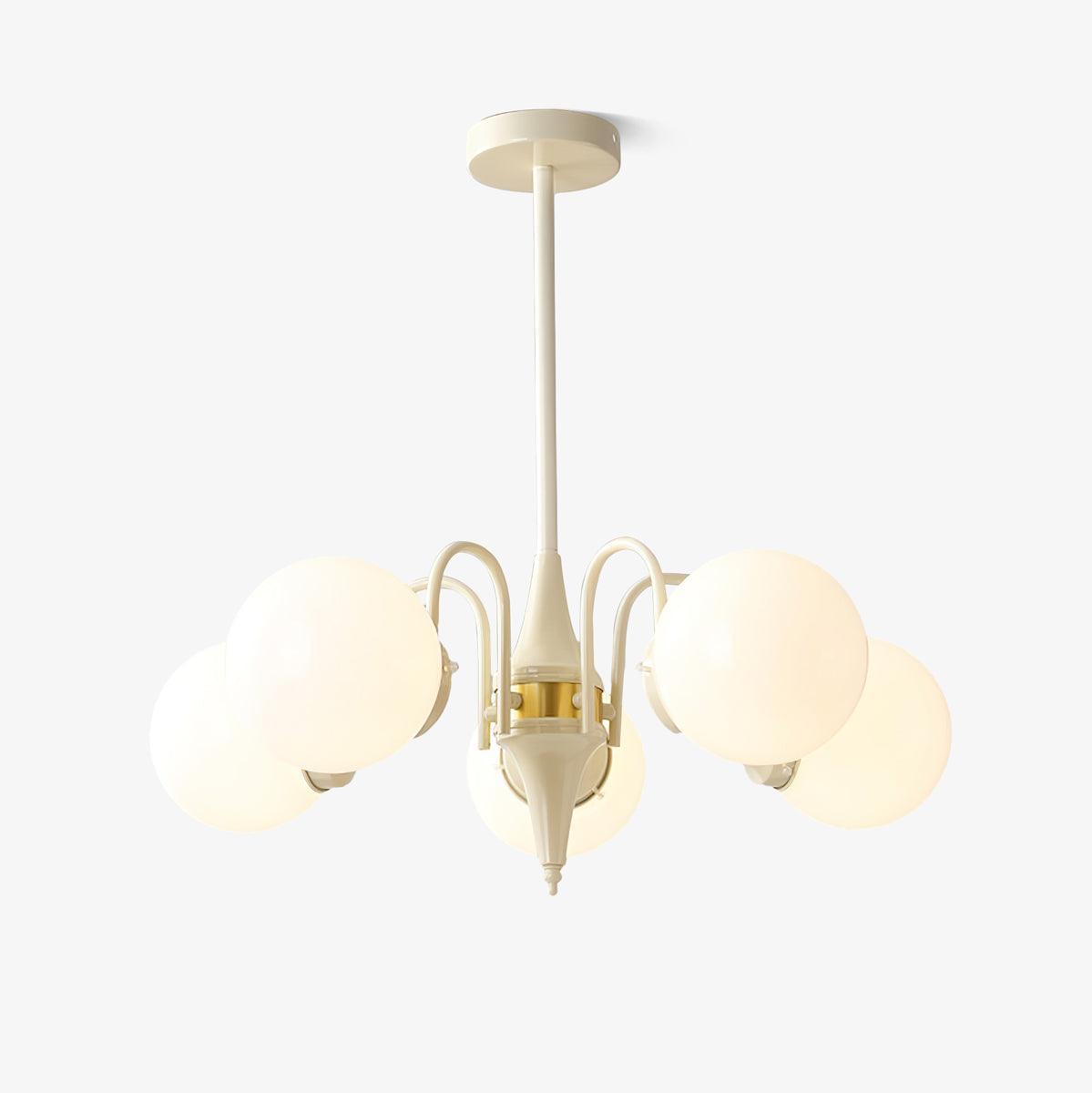 Cream Ball Chandelier-Homelova