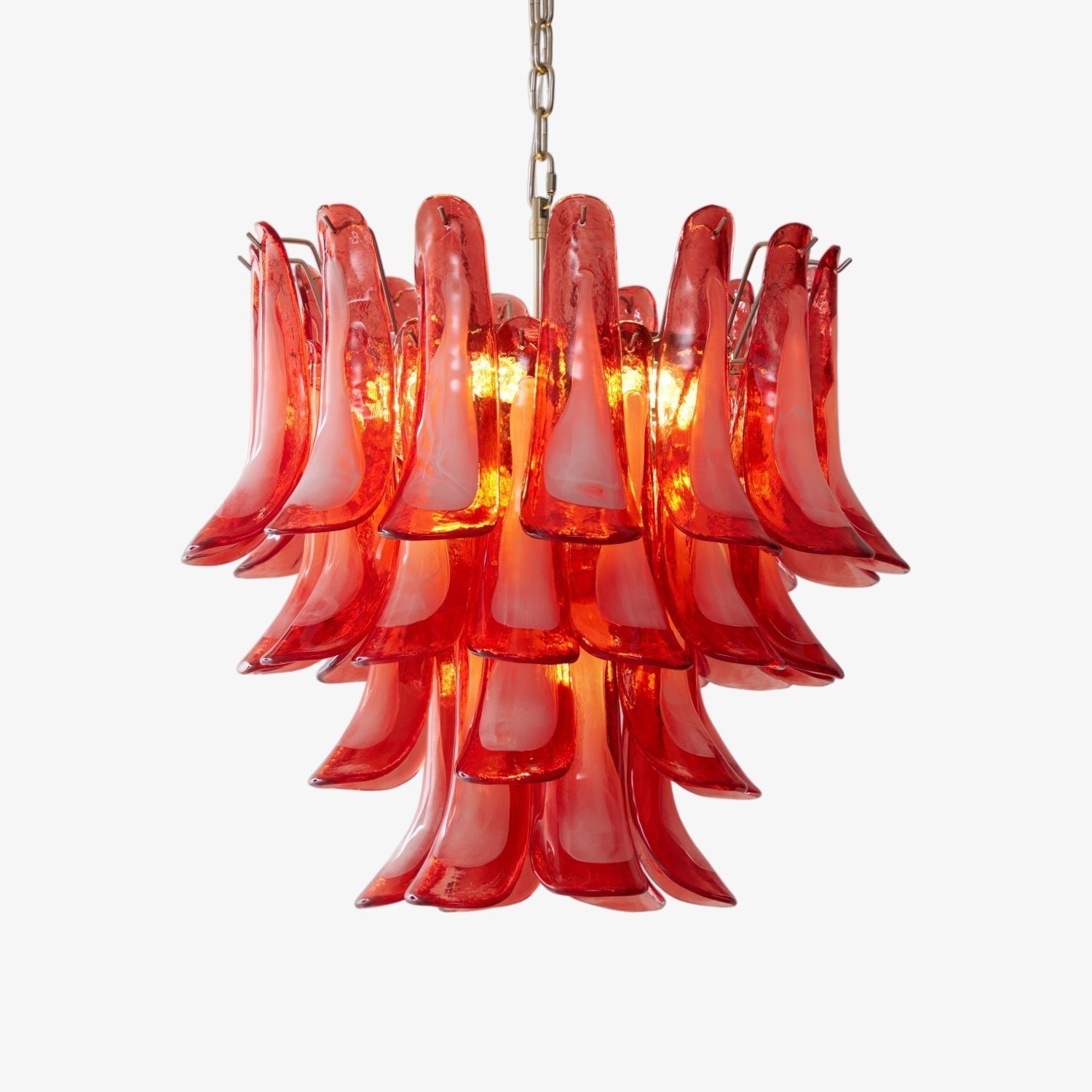 Crimson Glass Murano Petals Chandelier-Homelova