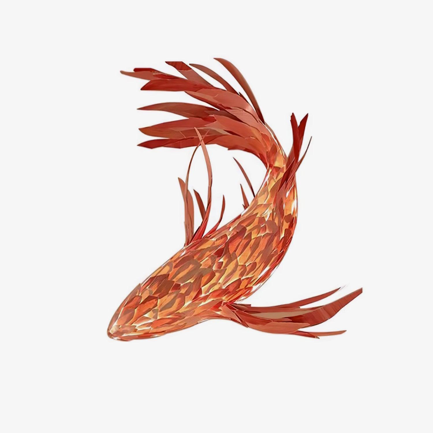 Crimson Swirl Koi Chandelier-Homelova
