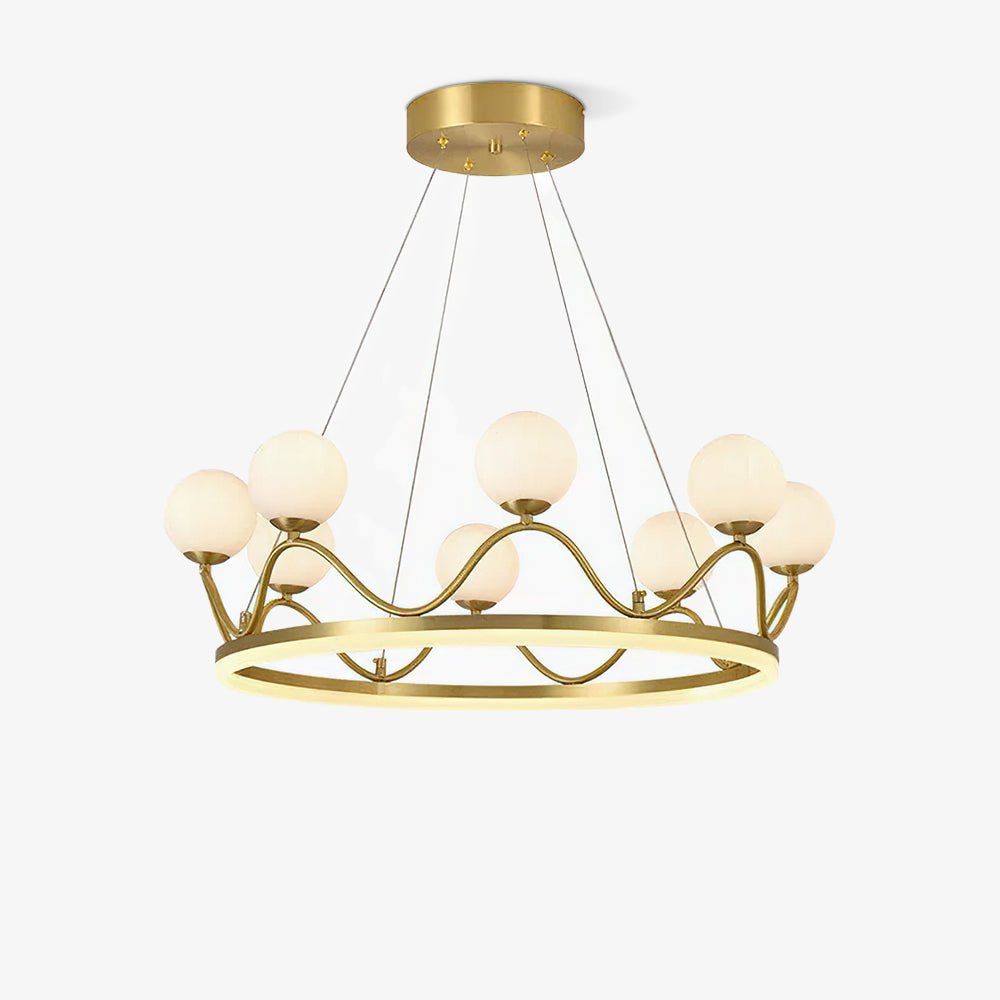Crown Brass Chandelier-Homelova