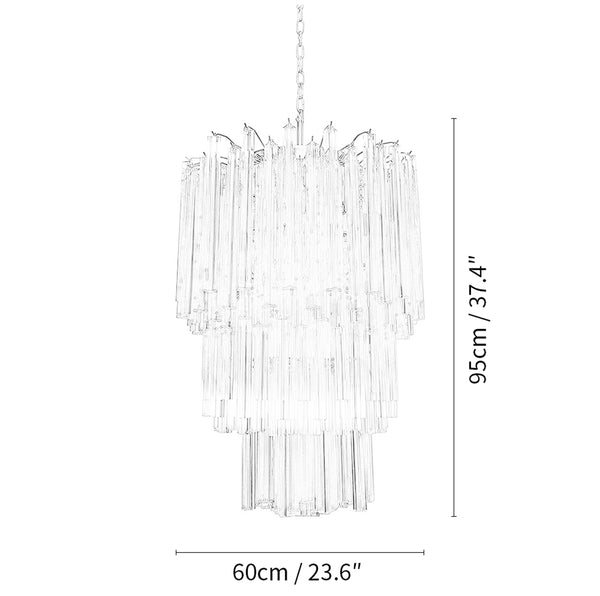 Fantastic Murano Prisms Multicolor Chandelier