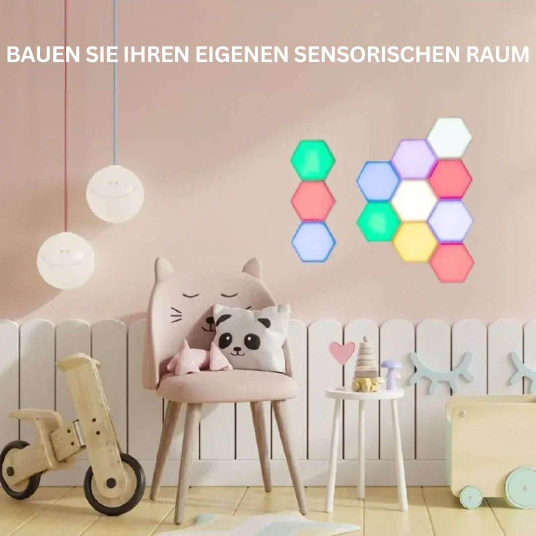 Interactive Hexagonal LED Panels With RGB Colour Control And Music Synchronisation-Homelova