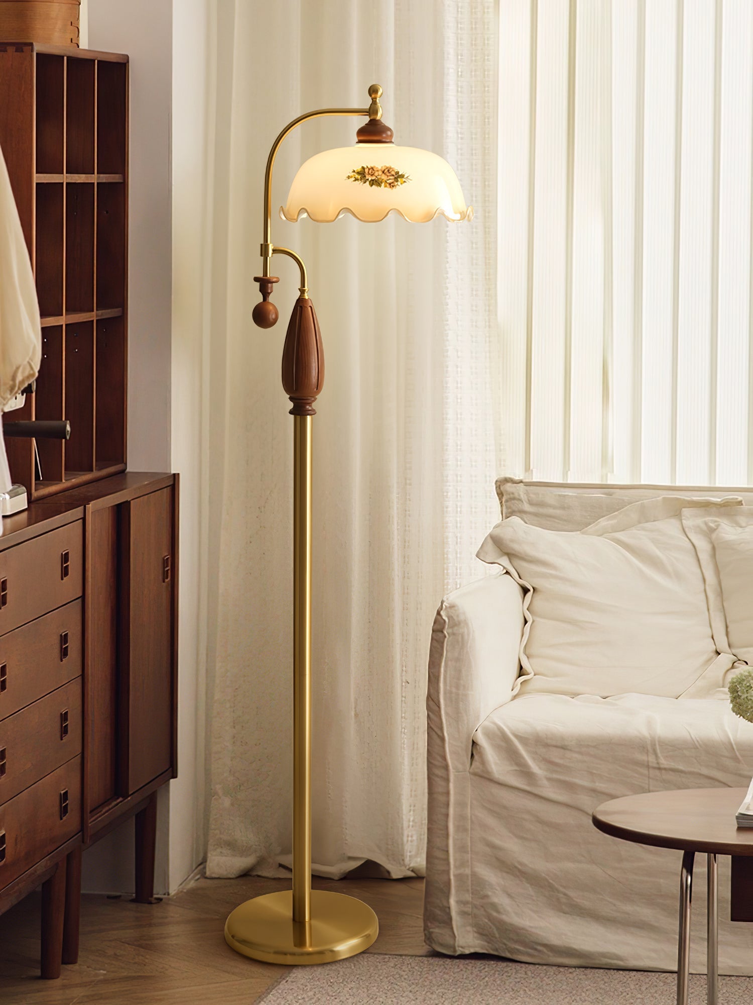 Heritage Bloom Floor Lamp-Homelova