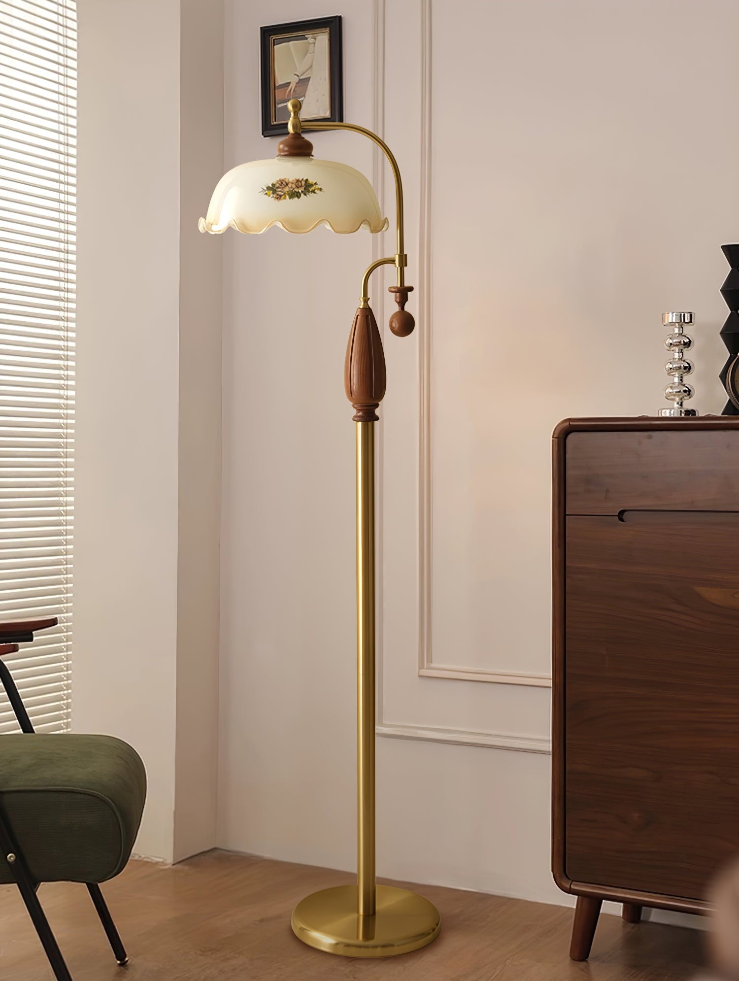 Heritage Bloom Floor Lamp-Homelova