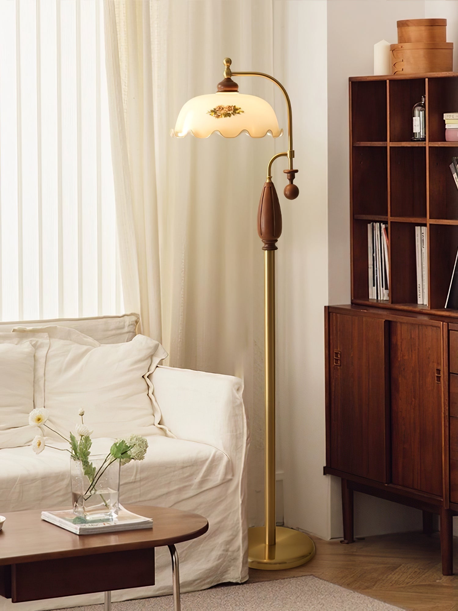 Heritage Bloom Floor Lamp-Homelova