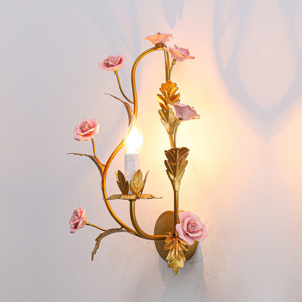 Heritage Floral Wall Lamp-Homelova