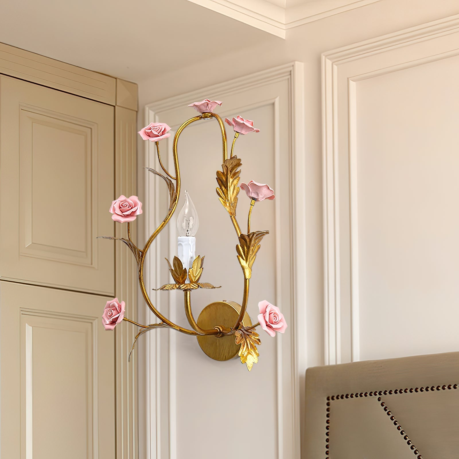 Heritage Floral Wall Lamp-Homelova