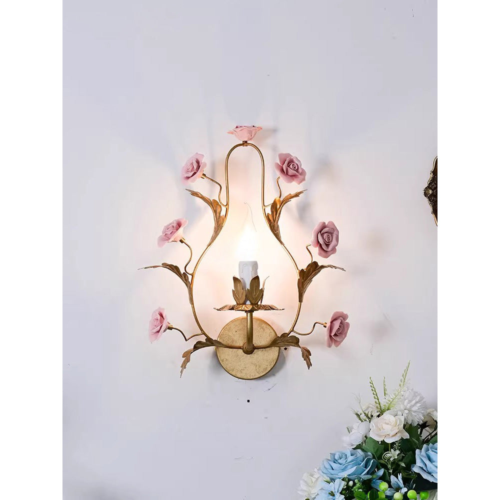 Heritage Floral Wall Lamp-Homelova