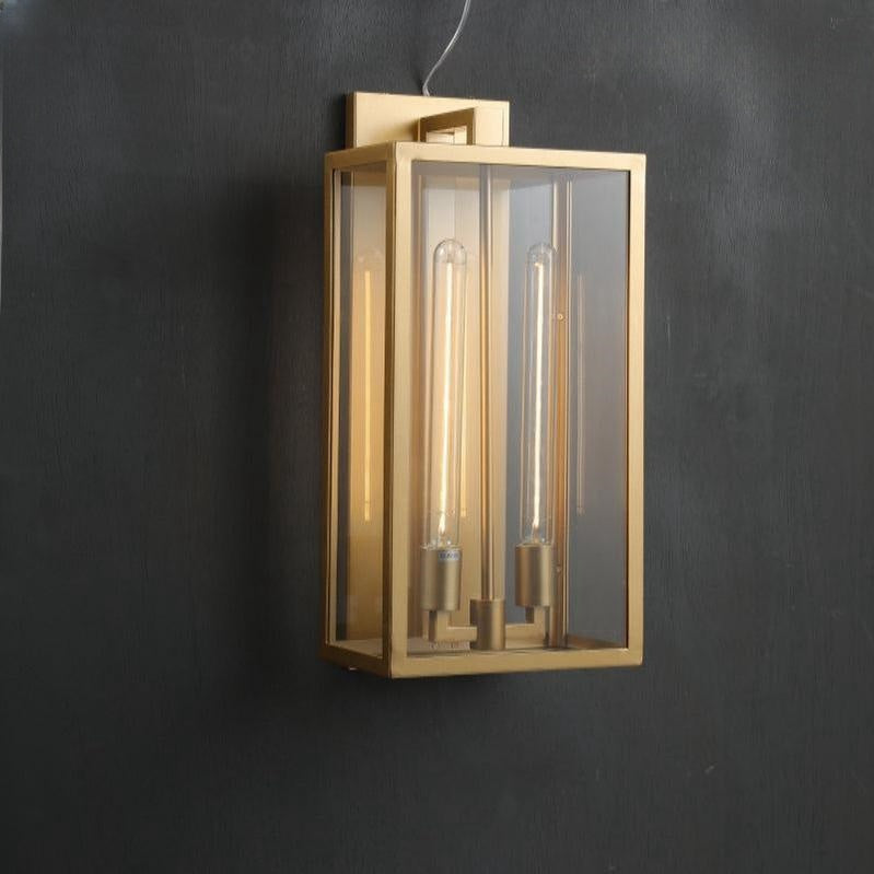 Baker Outdoor Square Lantern Wall Sconce 28"-Homelova