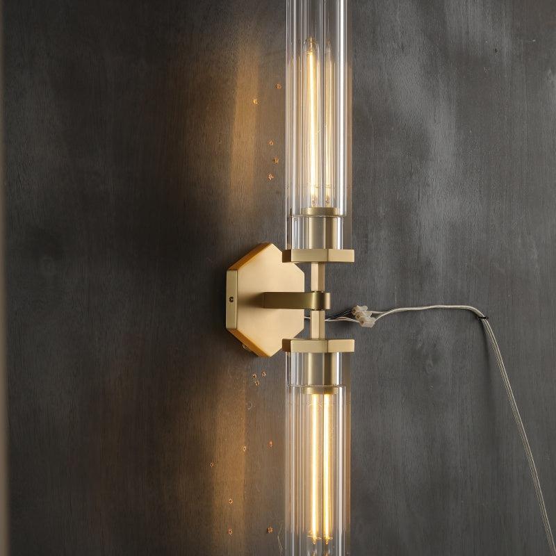 Lameth Knurled Linear Wall Sconce-Homelova
