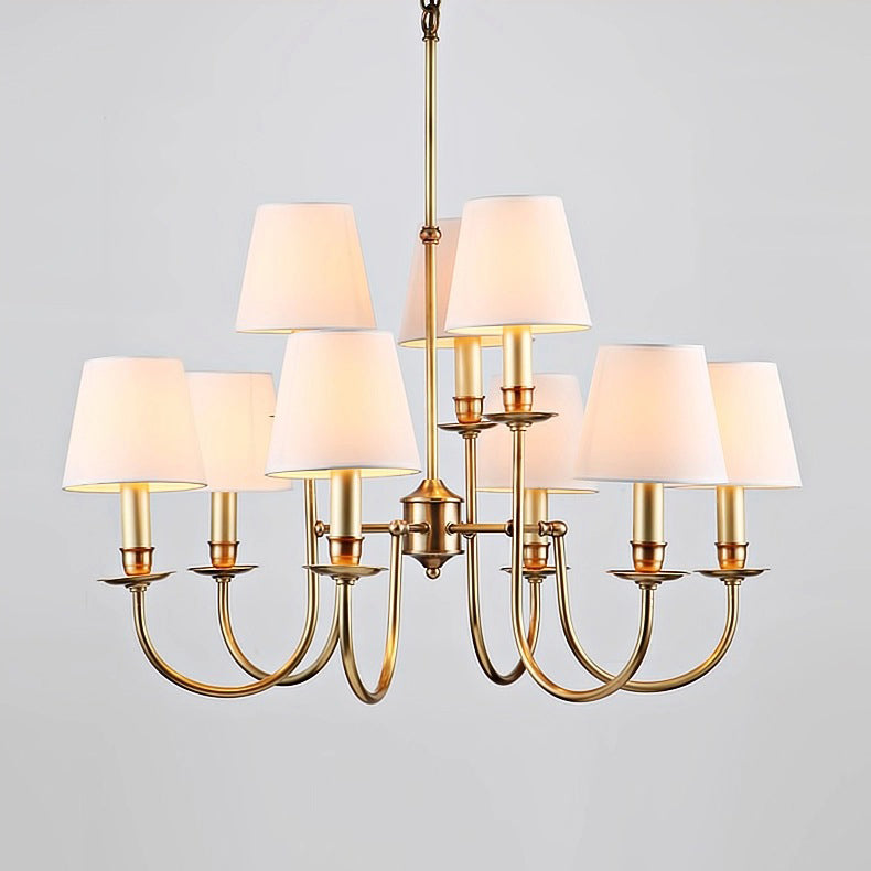 Jeremiah Vintage Brass Chandelier-Homelova