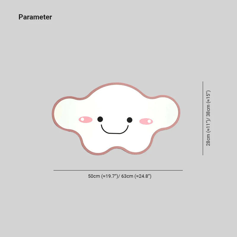 Minori Decorativa Art Cloud Madera/Acrílico LED Lámpara de Techo, Rosa/Verde/Blanca