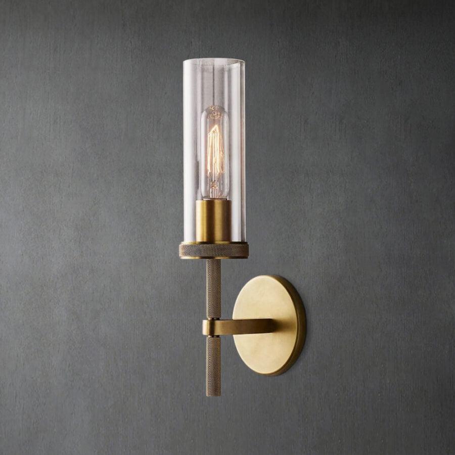 Lameth Knurled Sconce 14"19"-Homelova