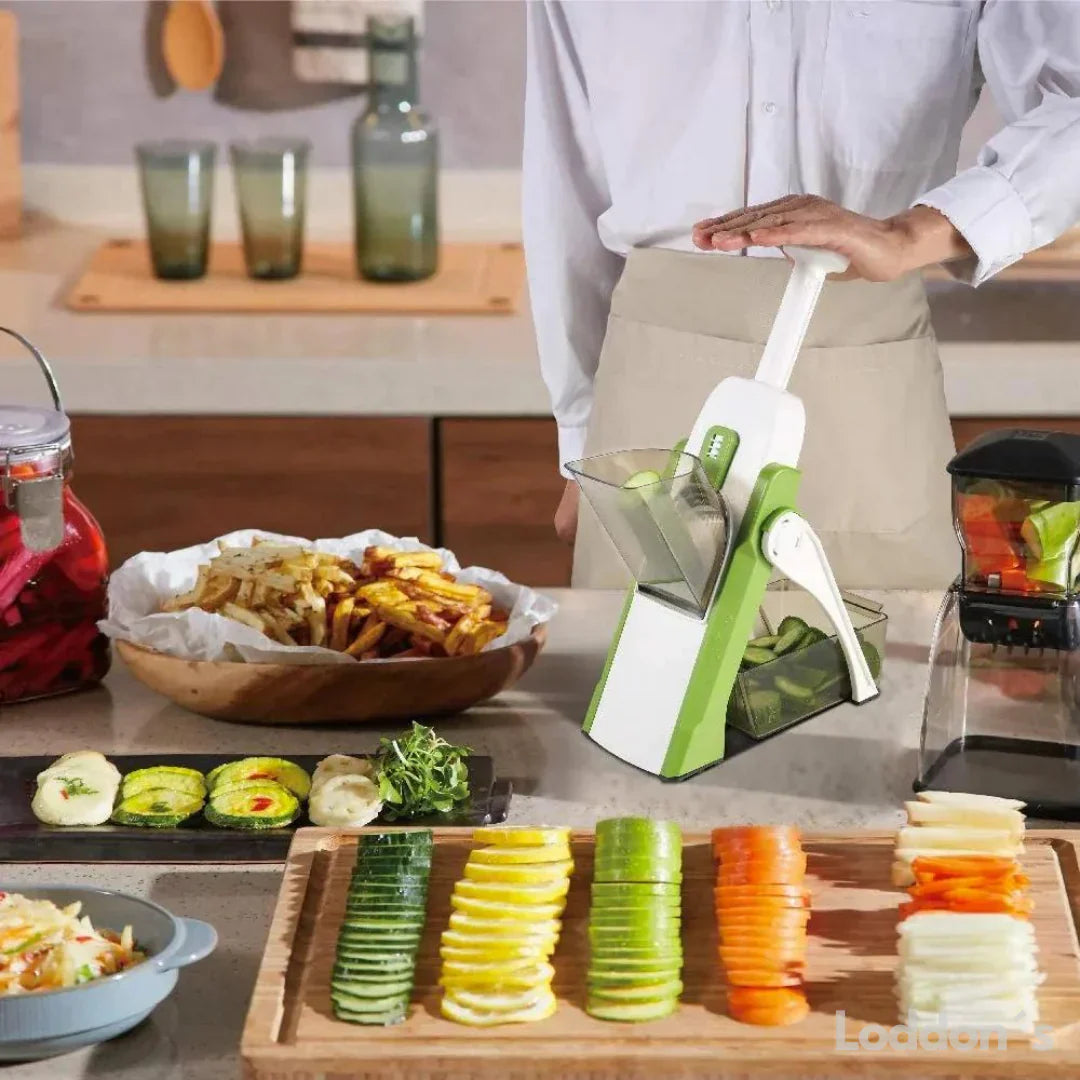 Adjustable Multifunctional Vegetable Slicer - Professional Kitchen Slicer with Collecting Tray-Homelova