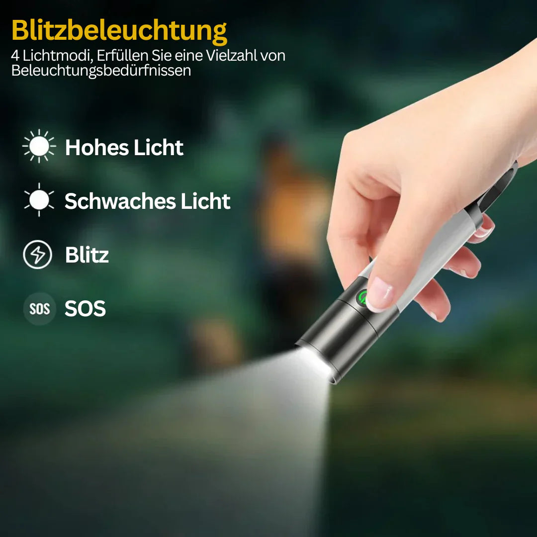 LED Torch With Multi - Colour Filters - Rechargeable USB - C Torch With Camping And Emergency Light Function-Homelova
