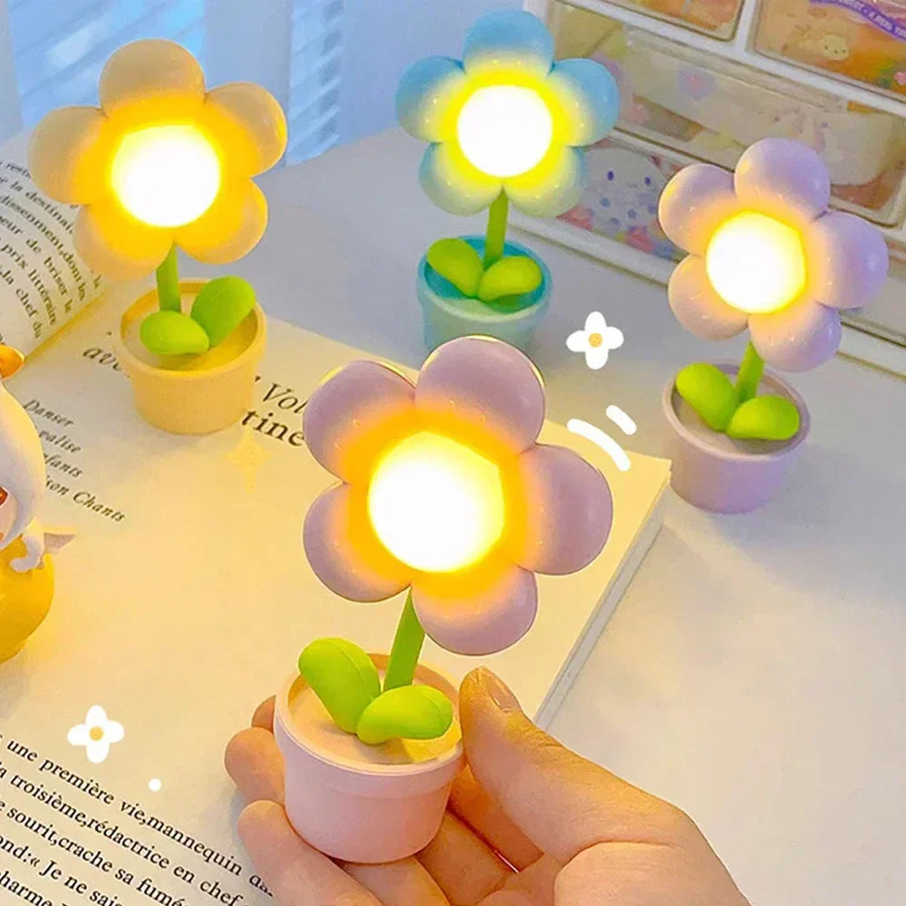 Cute Flower Night Lamp for Children - Led Table Lamp in Flower Design for the Children 's Room-Homelova
