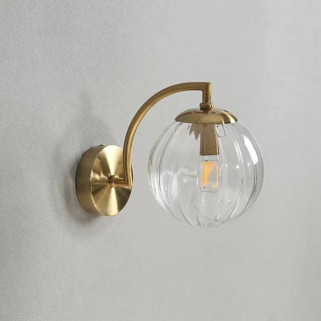 Elegant Wall Light With Glass Design-Homelova