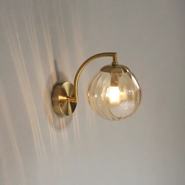 Elegant Wall Light With Glass Design-Homelova