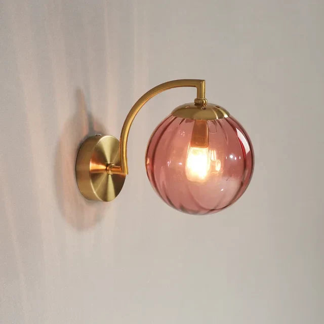 Elegant Wall Light With Glass Design-Homelova