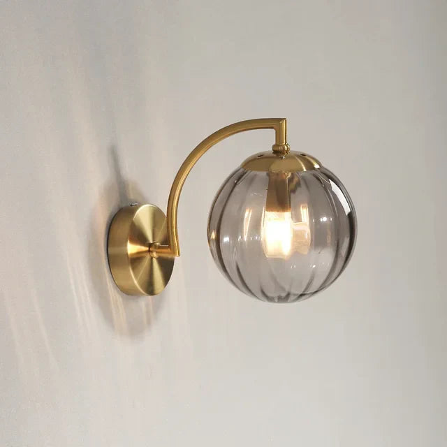 Elegant Wall Light With Glass Design-Homelova