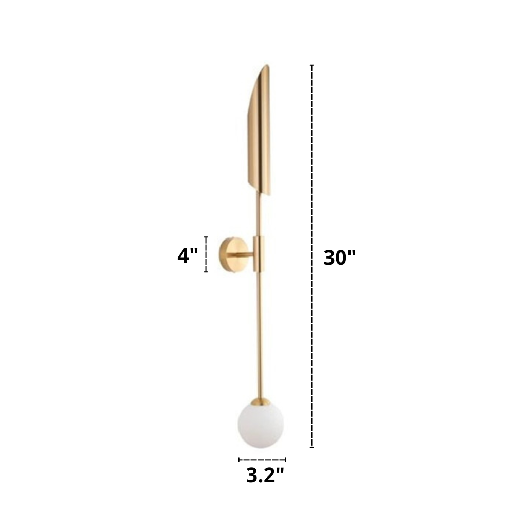 Ion Frosted Glass Globe Wall Sconce Dimensions