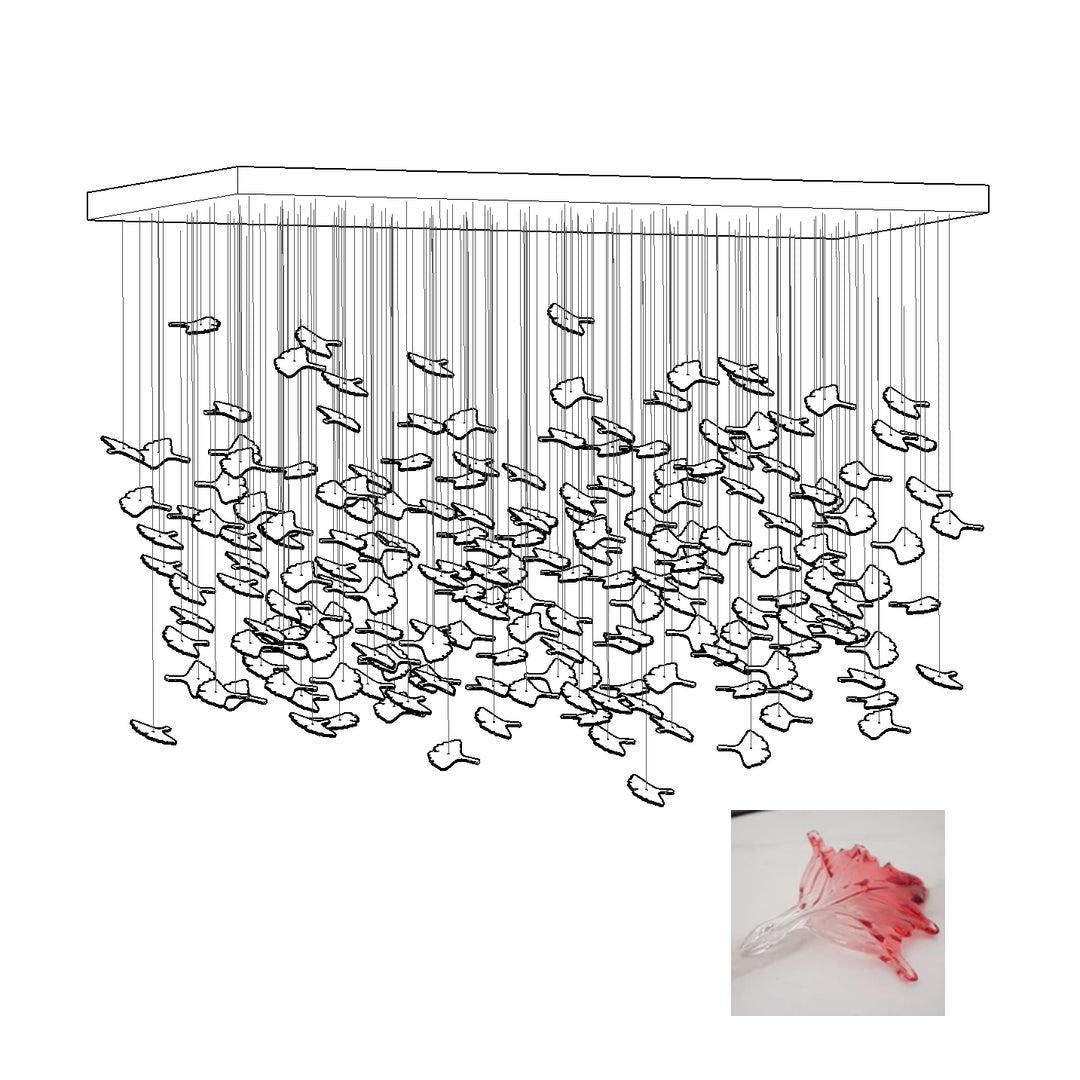 Multicolor Crystal Maple Leaf Chandelier-Homelova