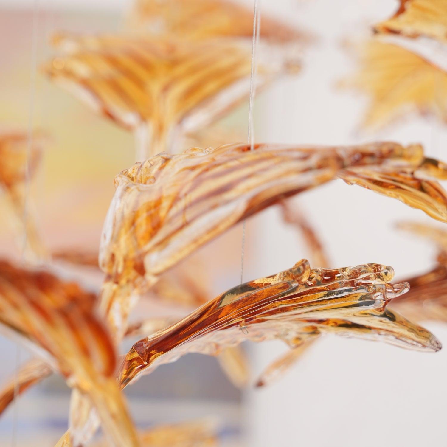 Multicolor Crystal Maple Leaf Chandelier-Homelova