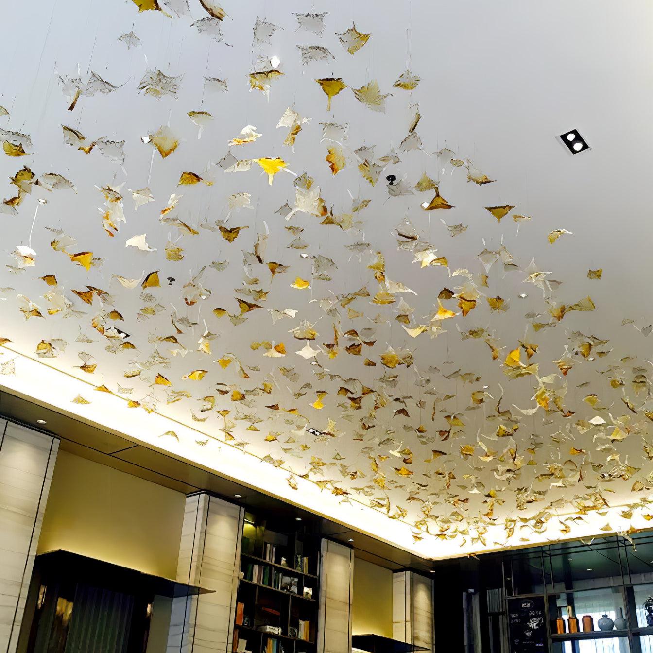 Multicolor Crystal Maple Leaf Chandelier-Homelova
