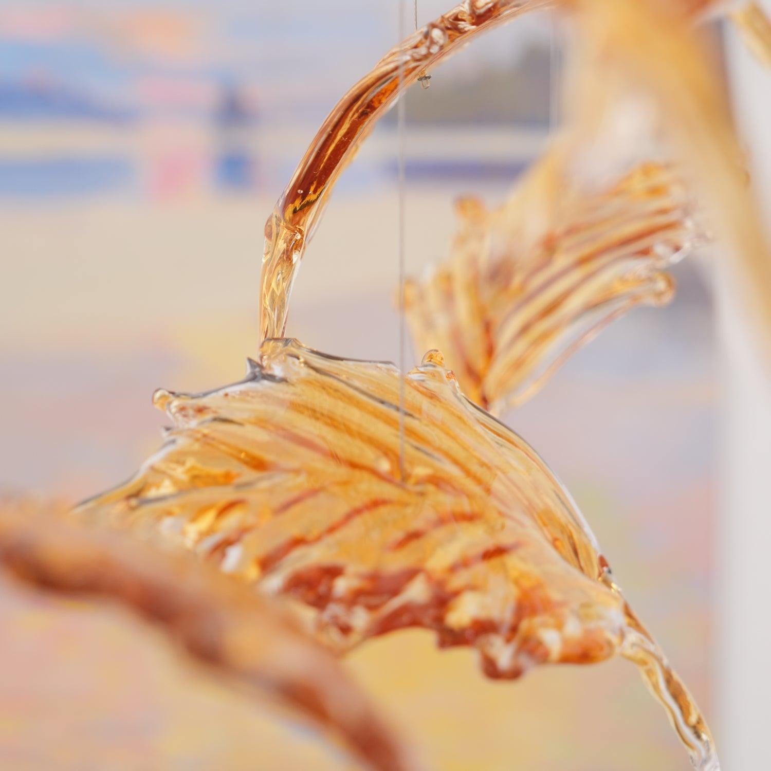 Multicolor Crystal Maple Leaf Chandelier-Homelova