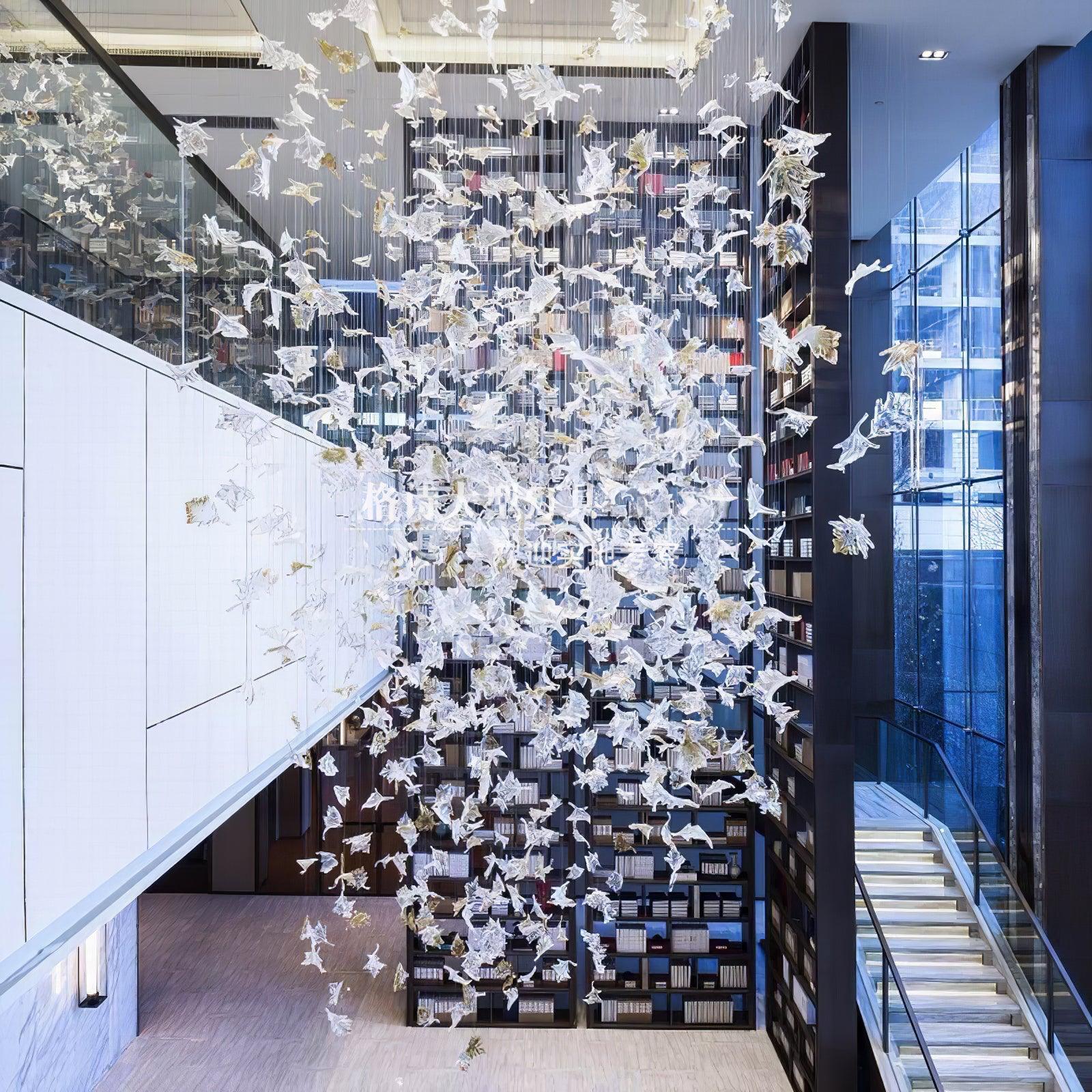 Multicolor Crystal Maple Leaf Chandelier-Homelova