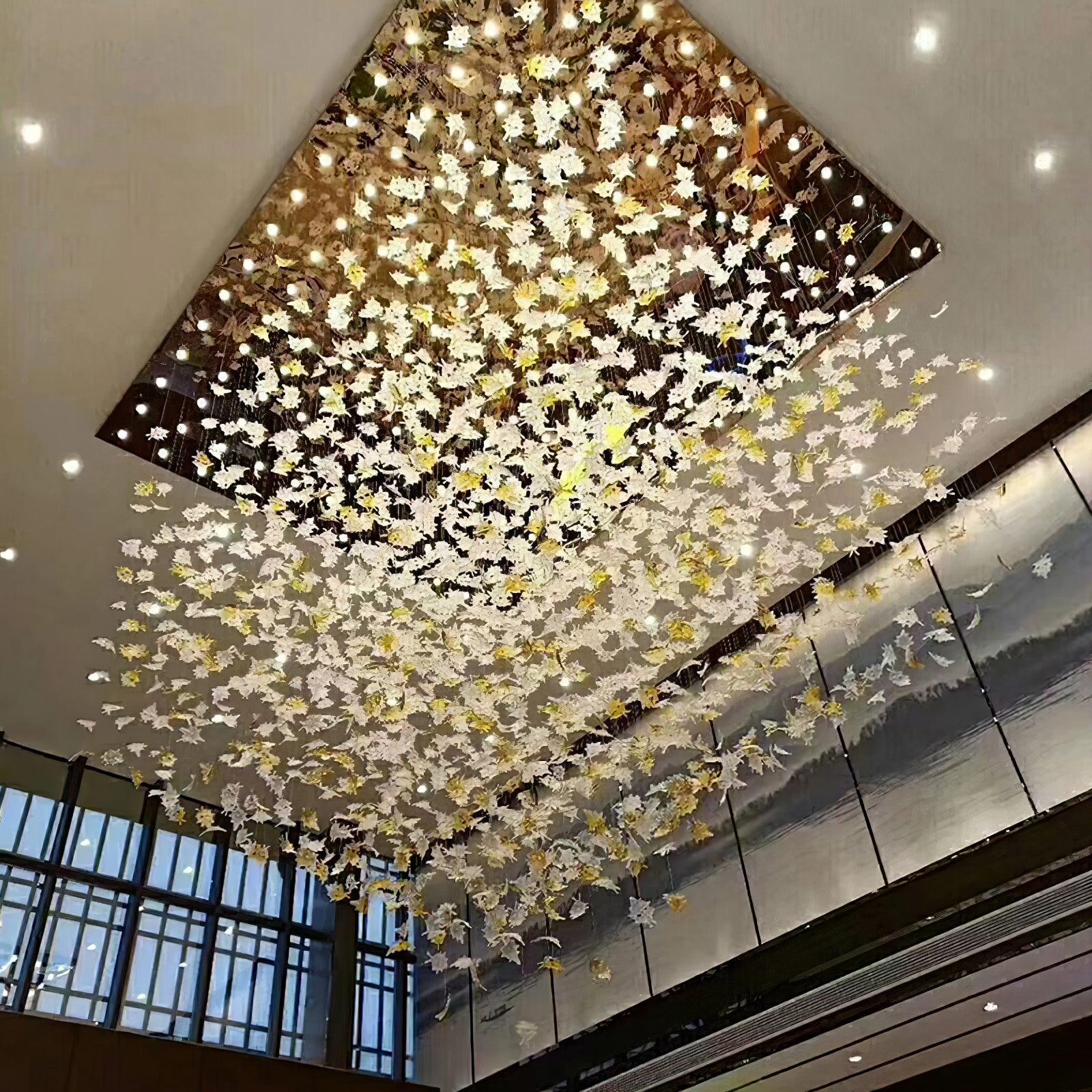 Multicolor Crystal Maple Leaf Chandelier-Homelova