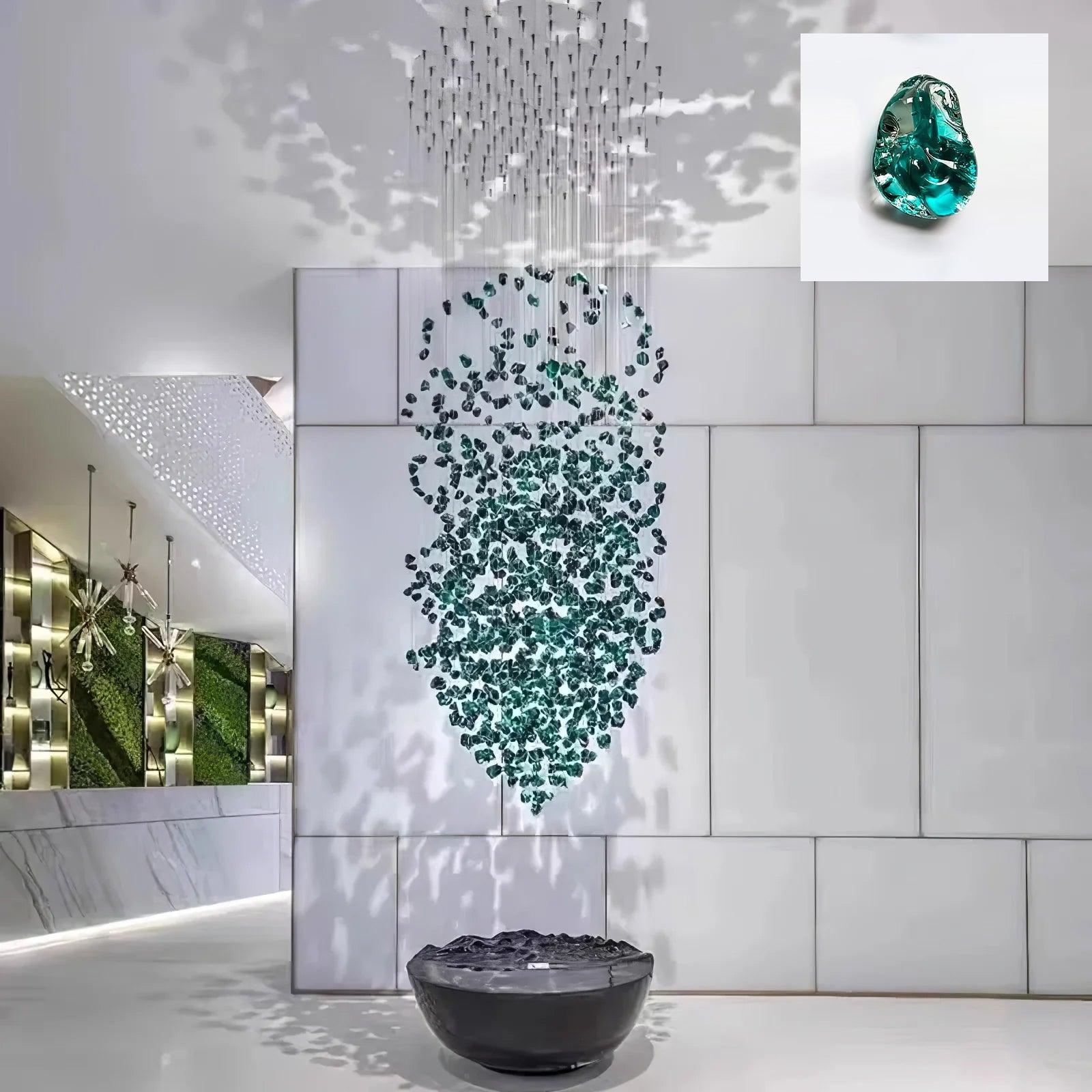 Multicolor Crystal Stone Chandelier-Homelova