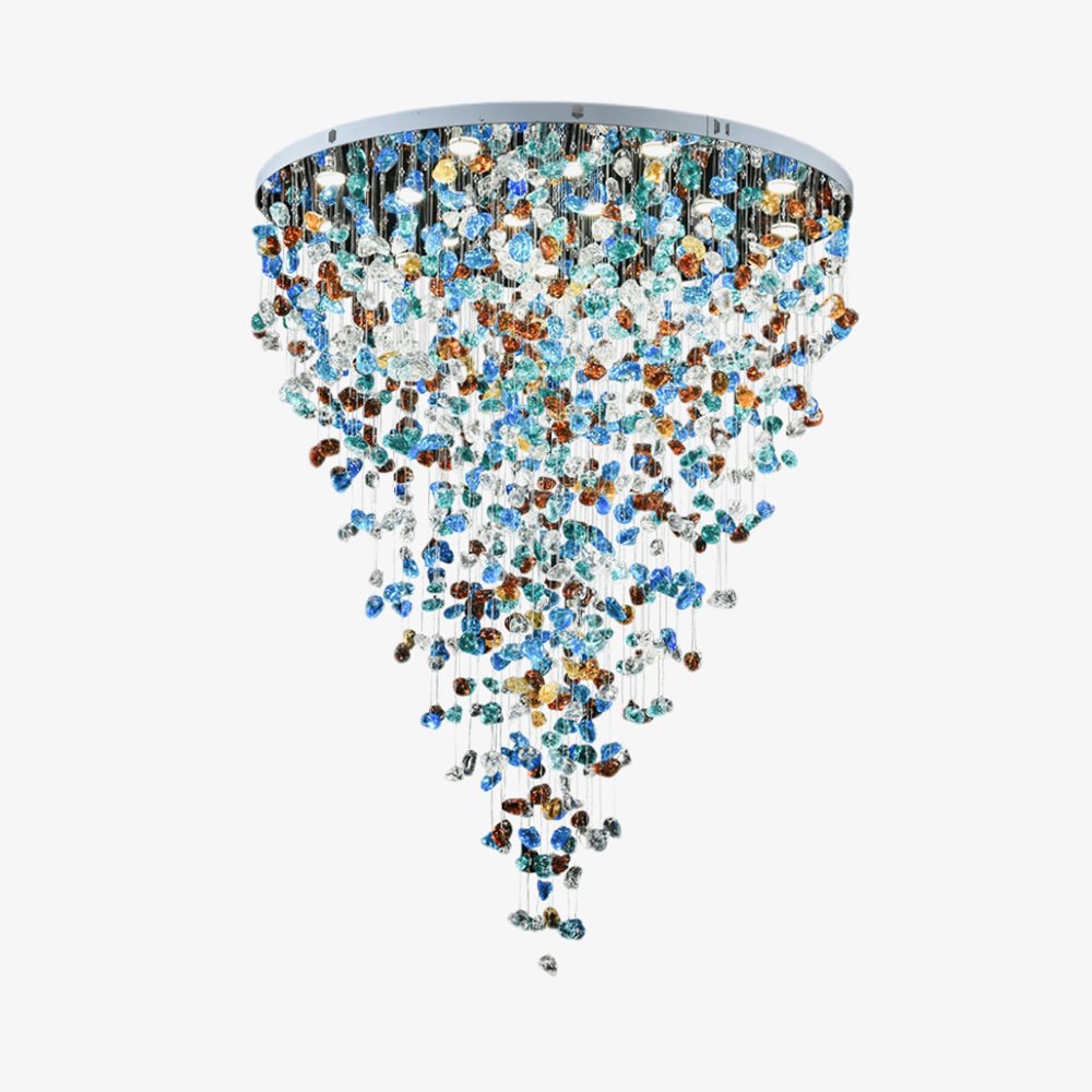 Multicolor Crystal Stone Chandelier-Homelova