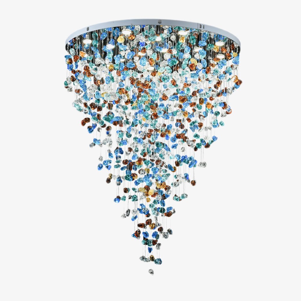 Multicolor Crystal Stone Chandelier-Homelova