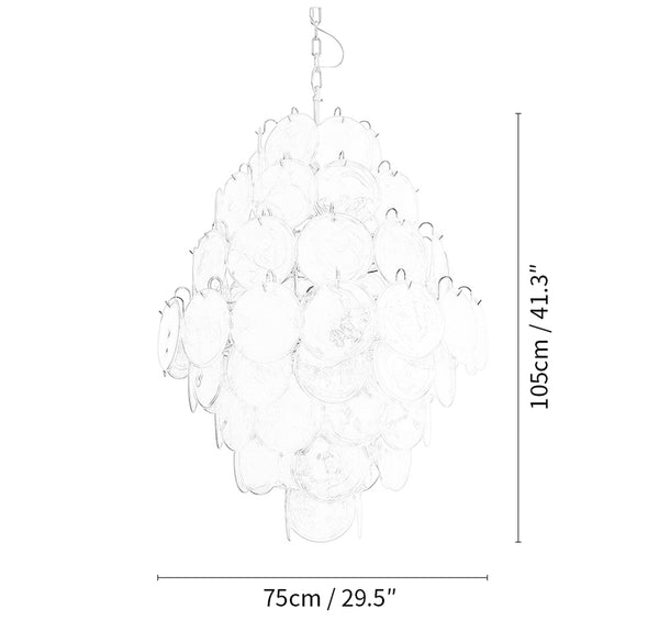 Murano Chandelier 87 Pink Disks