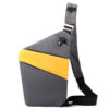 Dark gray with yellow right shoulder