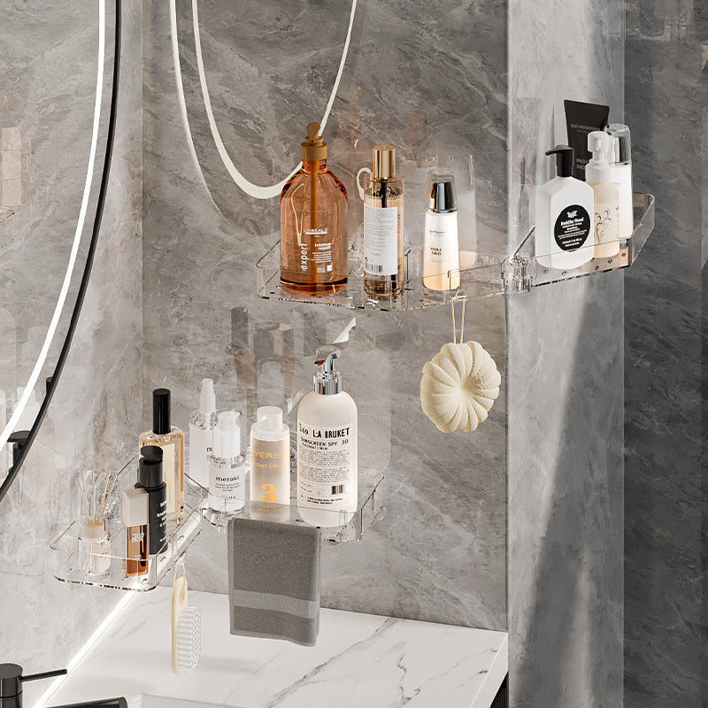 Foldable Bathroom Suction Cup Shelf-Homelova