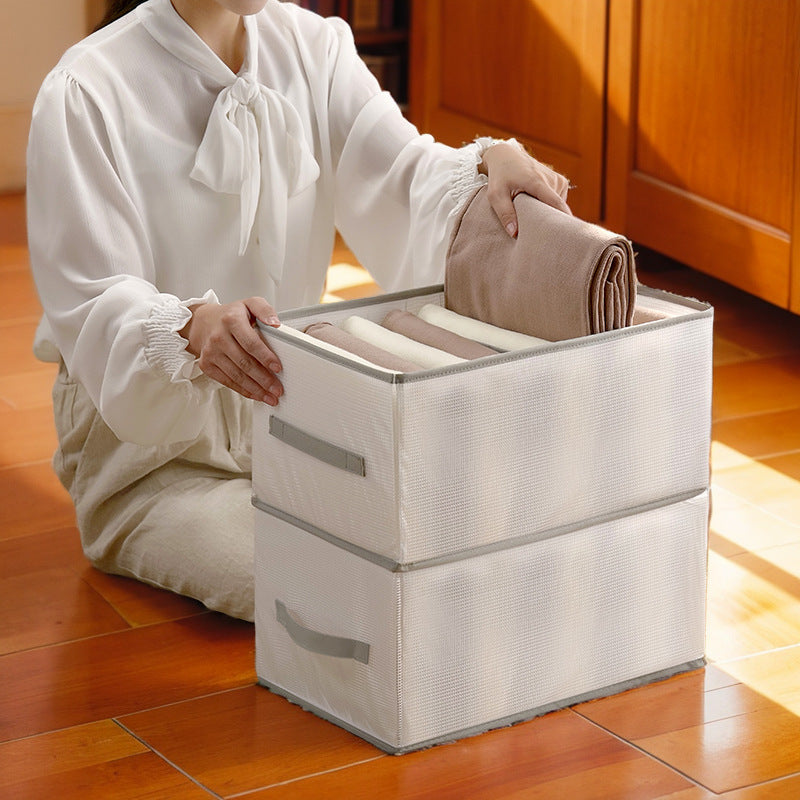 Foldable Clothing Organizer Box with Compartments-Homelova